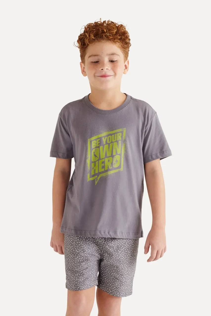 Camiseta Mini Sm Estampa Own Hero