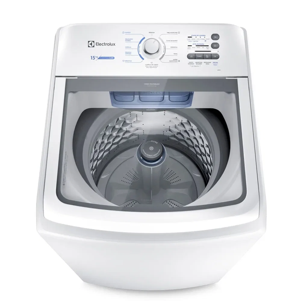 Máquina de Lavar Electrolux 15kg Branca Essential Care com Cesto Inox e Jet&Clean (LED15) — imagem 1