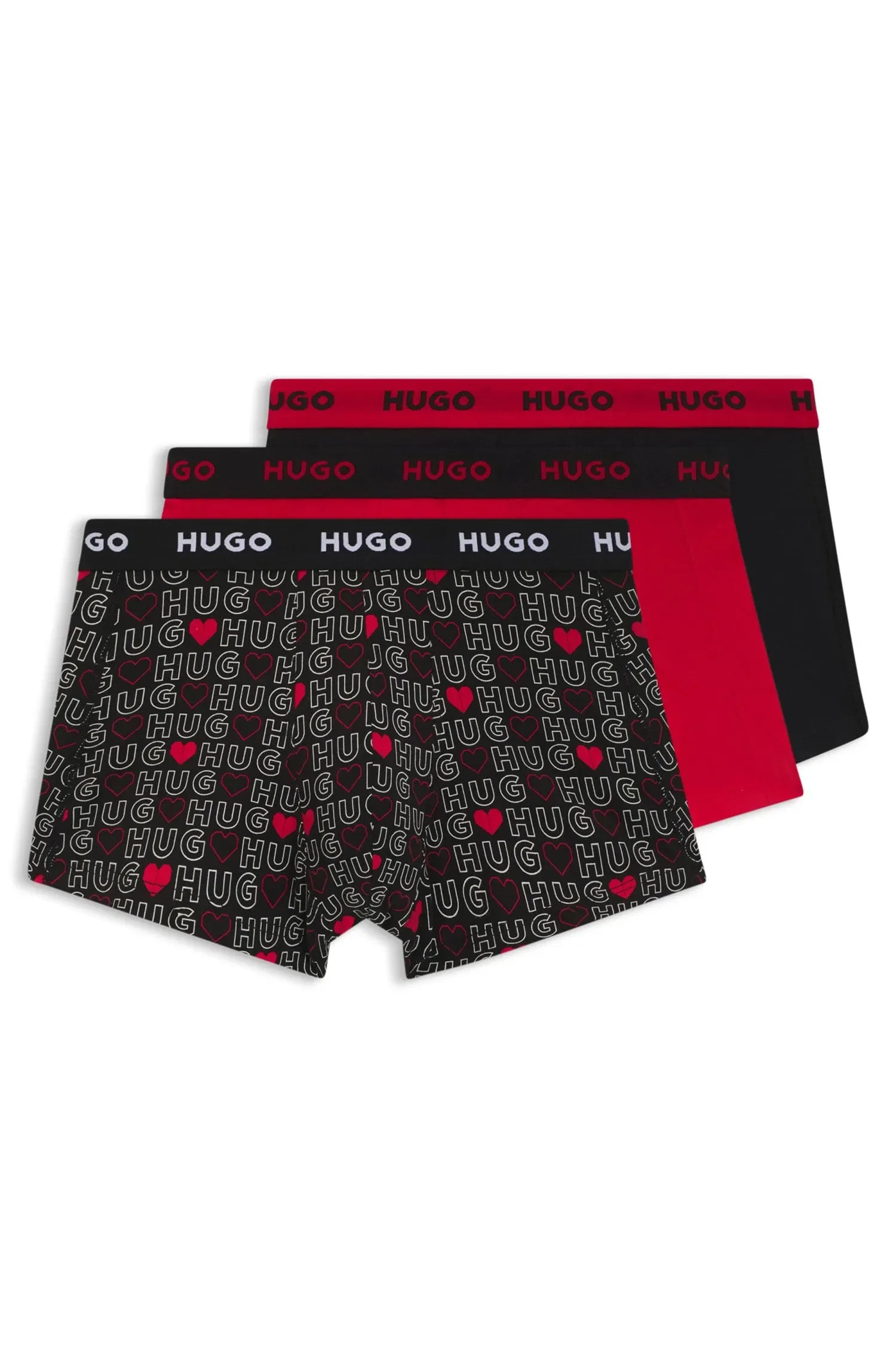 Pack De Três Pares De Cuecas Com Logo Em Algodão Elástico — imagem 1
