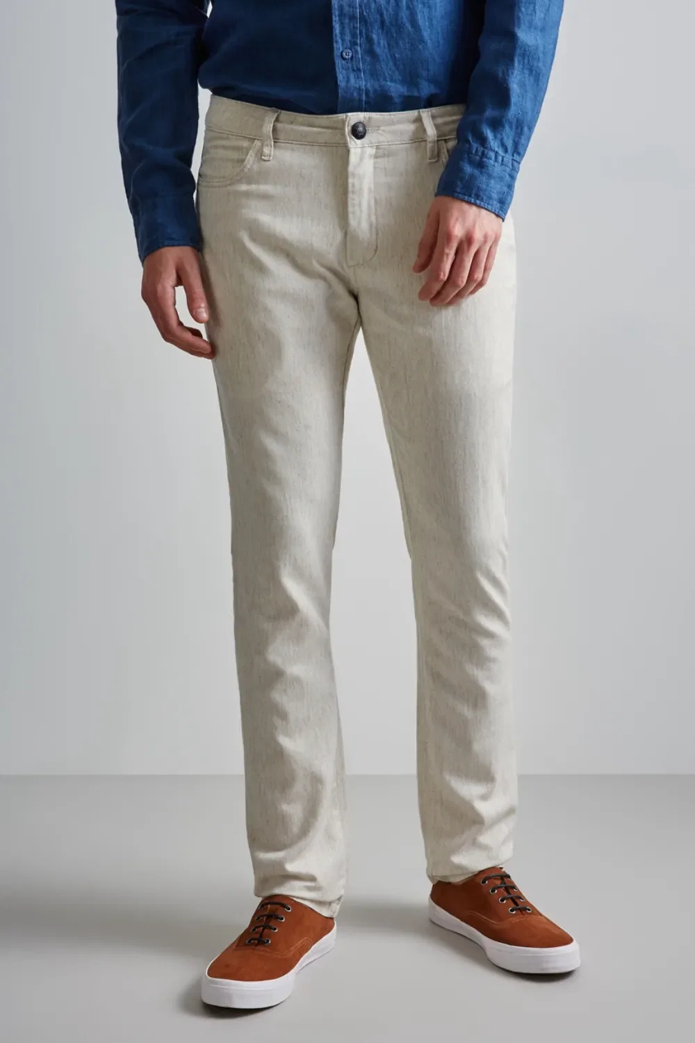 Calça 5 Bolsos Linho Natural RESERVA
