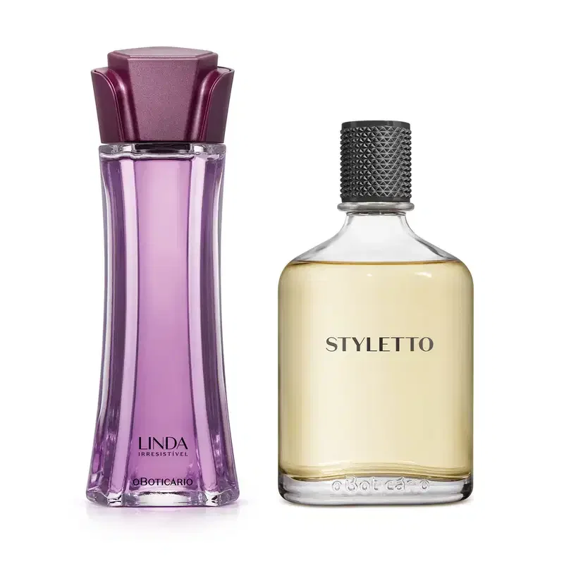 Combo Perfumaria Casal: Boticollection Styletto 100ml + Linda Irresistível 100ml