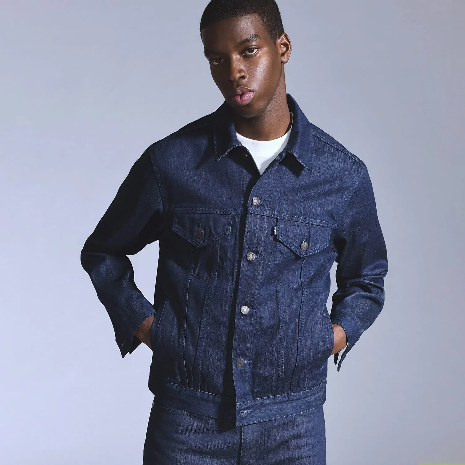 Camisa Jeans Levi's® Blue Tab Classic Type III Lavagem Escura