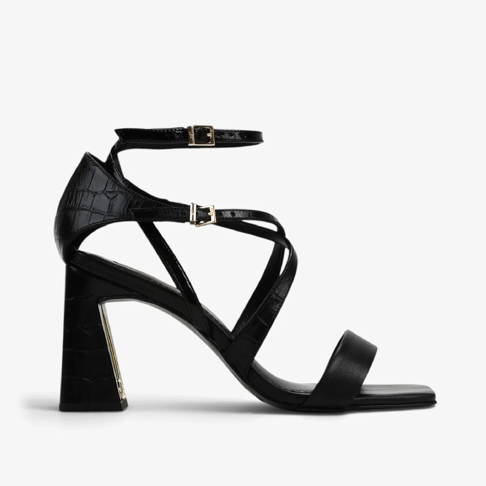 Sandália Preto Couro