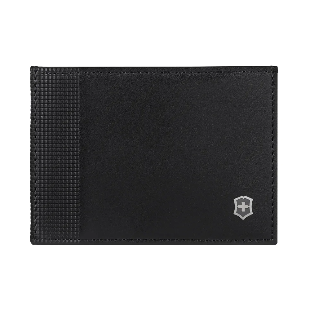 Carteira Altius Alox Slim Card Case Victorinox Couro Preta