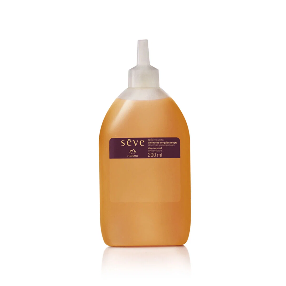 Refil Óleo Desodorante Corporal Sève Amêndoas e Orquídea Negra 200 ml