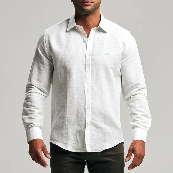 Camisa linho com algodão