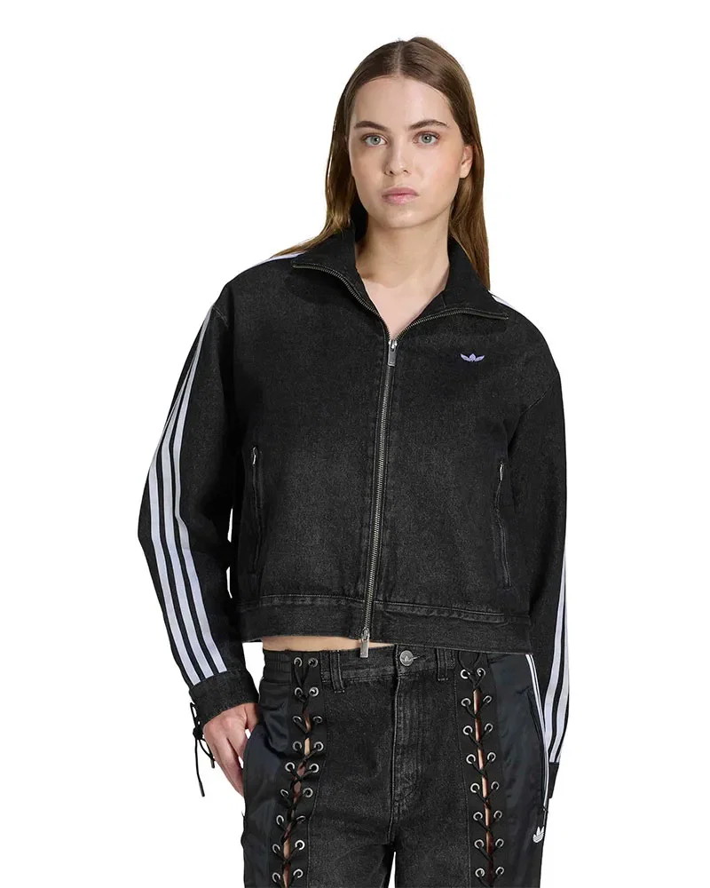 Jaqueta Adidas Originals Denim Lacing Firebird Feminina — imagem 1