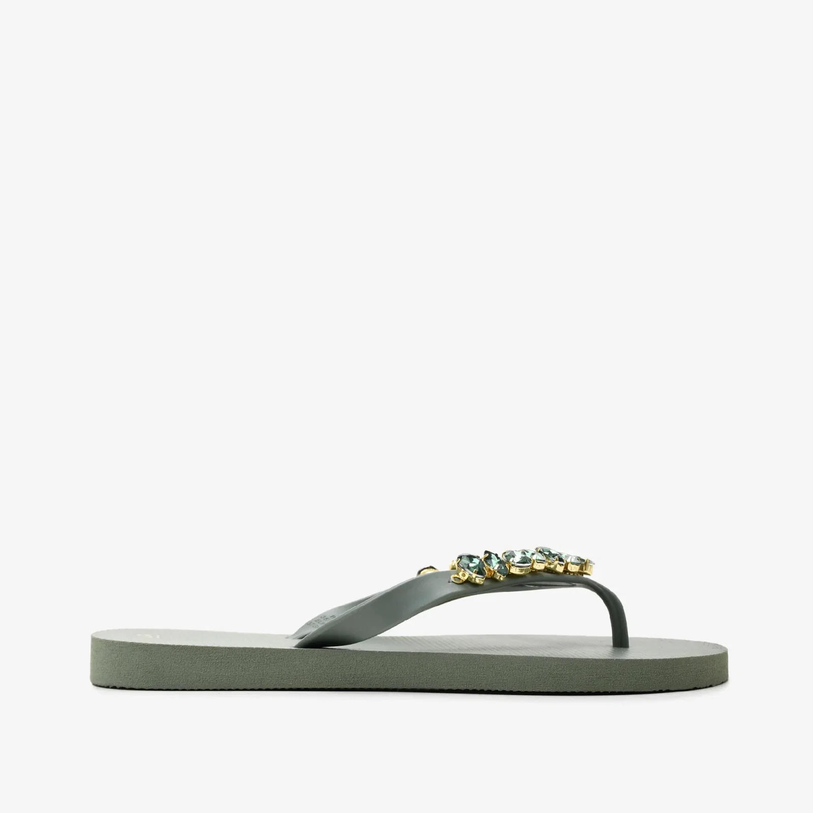 Chinelo Flat Verde Bambu Pedraria