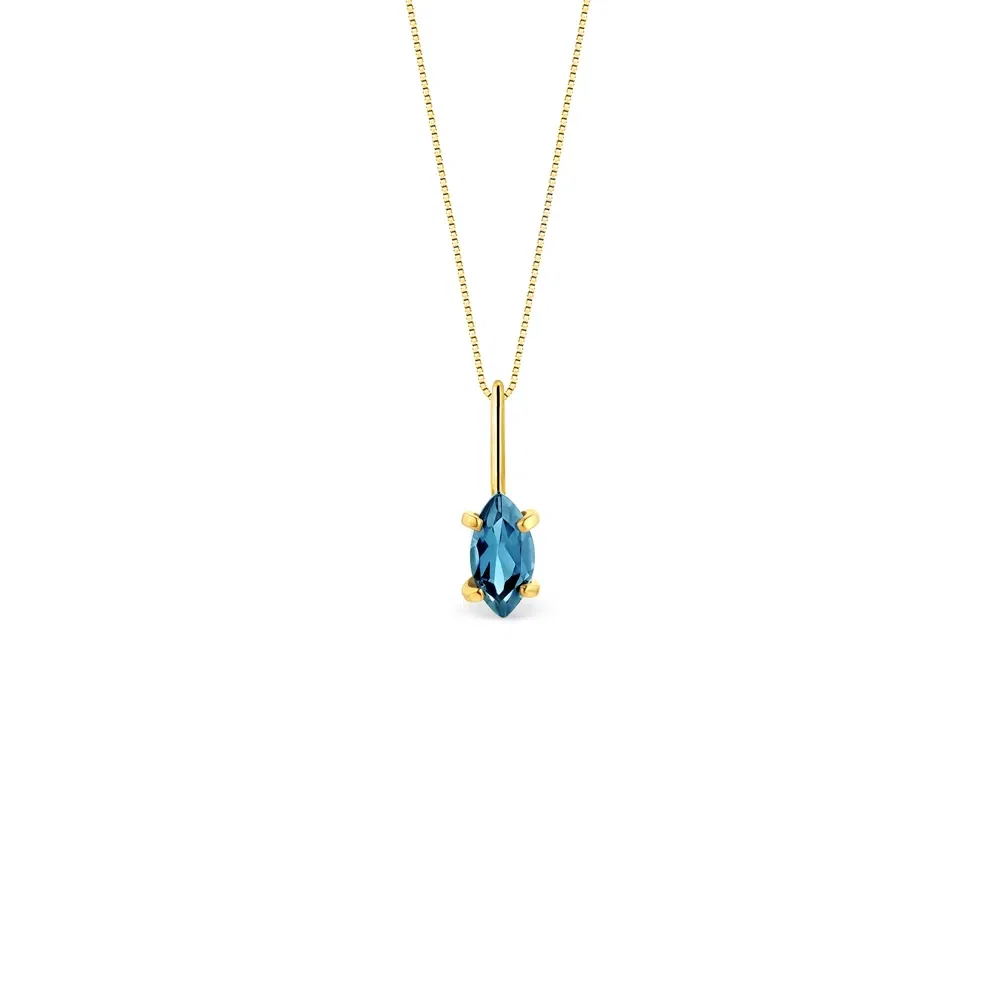 Pingente Gold Blue em Ouro Amarelo 18k com Topázio London, 9.5mm — imagem 1
