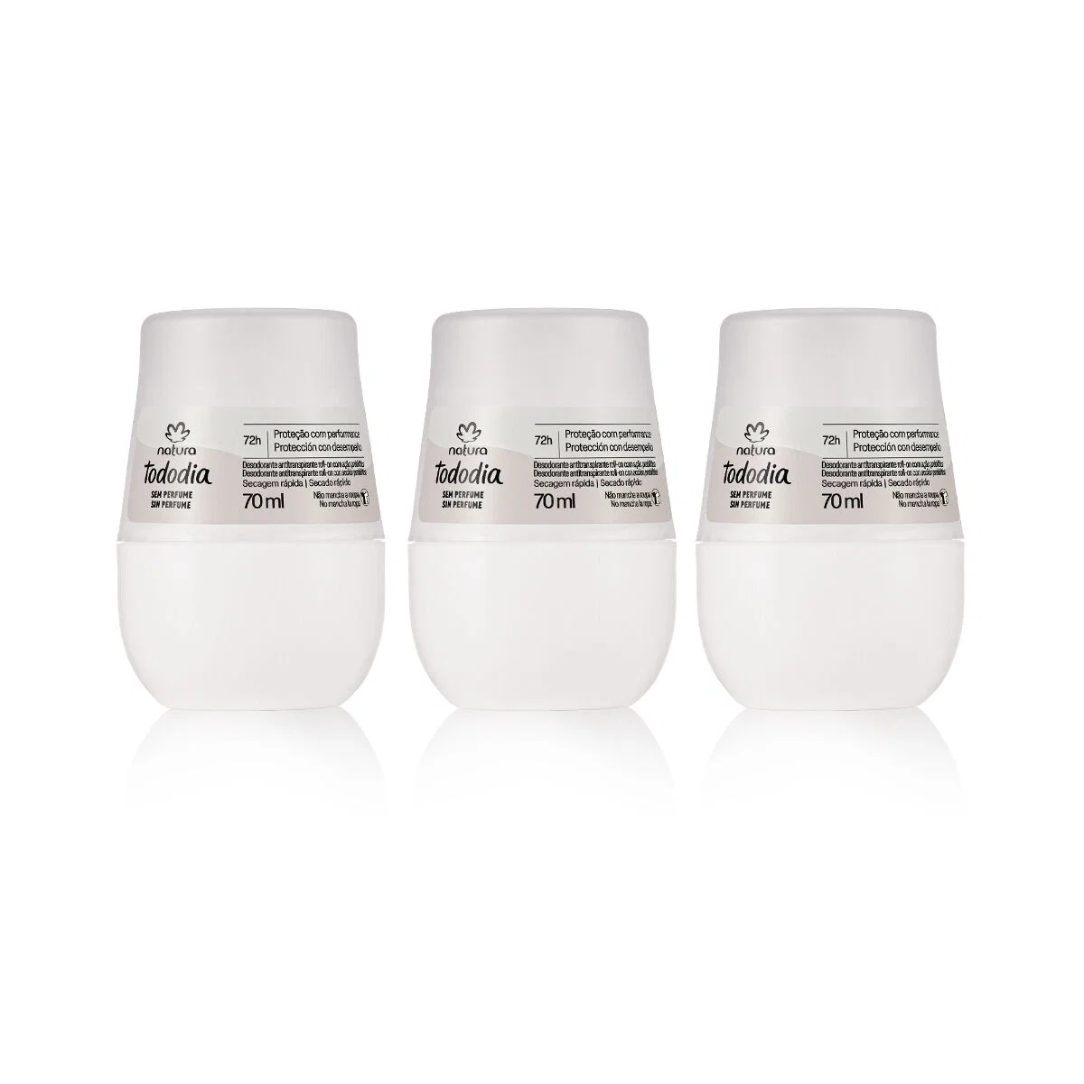 Kit Desodorante Antitranspirante Roll-on Sem Perfume (3 unidades) — imagem 1