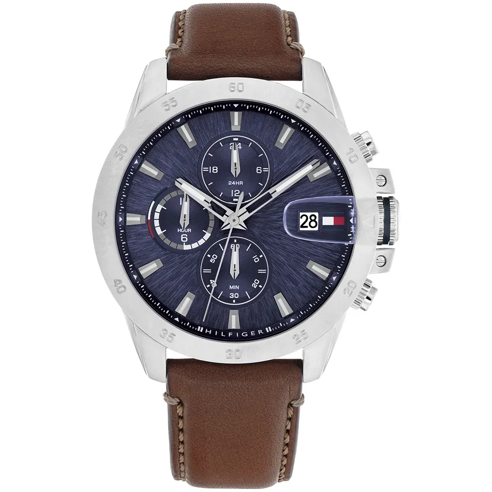 Relógio Tommy Hilfiger Jameson Masculino em Couro Marrom 1792195