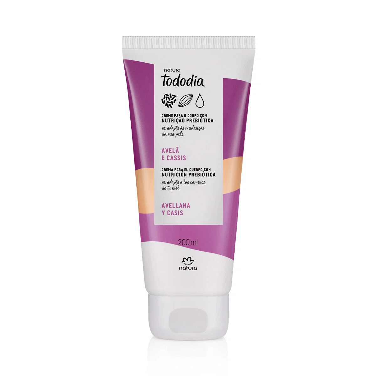 Creme Desodorante Nutritivo para o Corpo Tododia Avelã e Cassis 200 ml