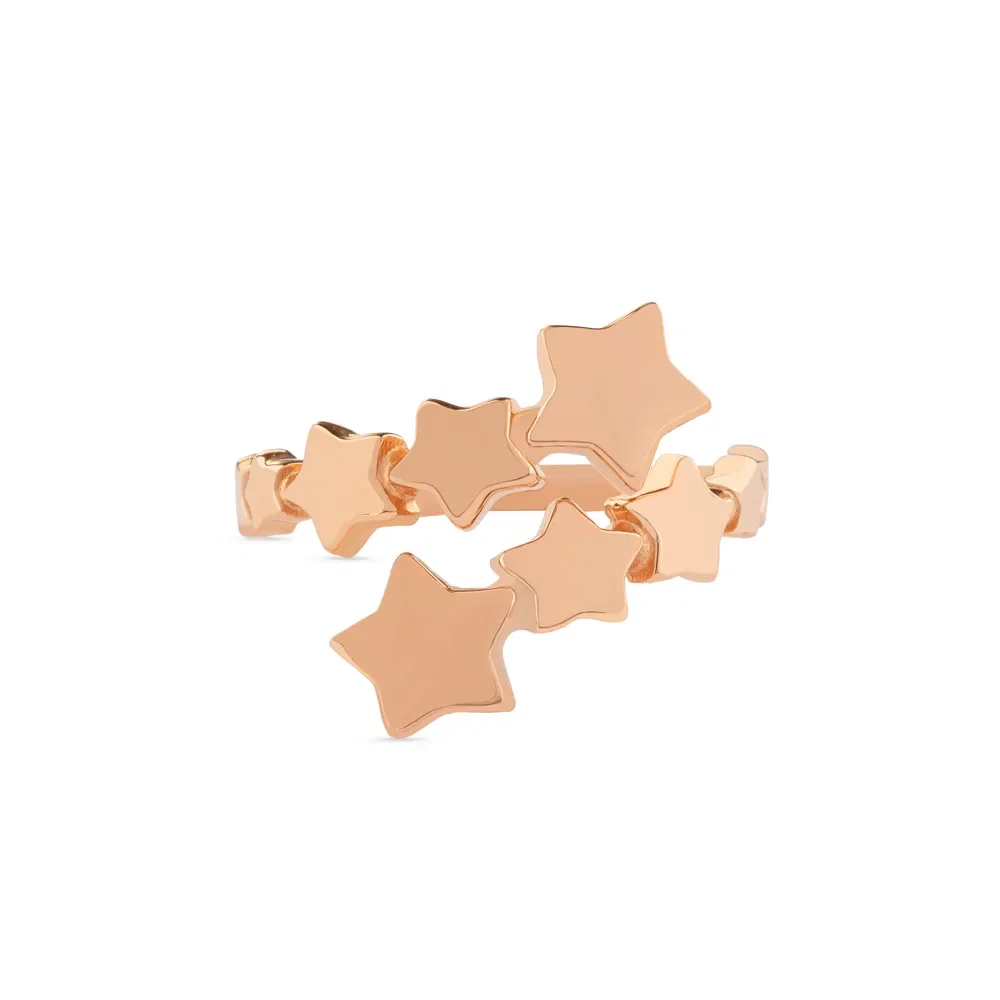 Anel Life Star em Liga Rosé com Banho de Ouro Rosé 18k — imagem 1