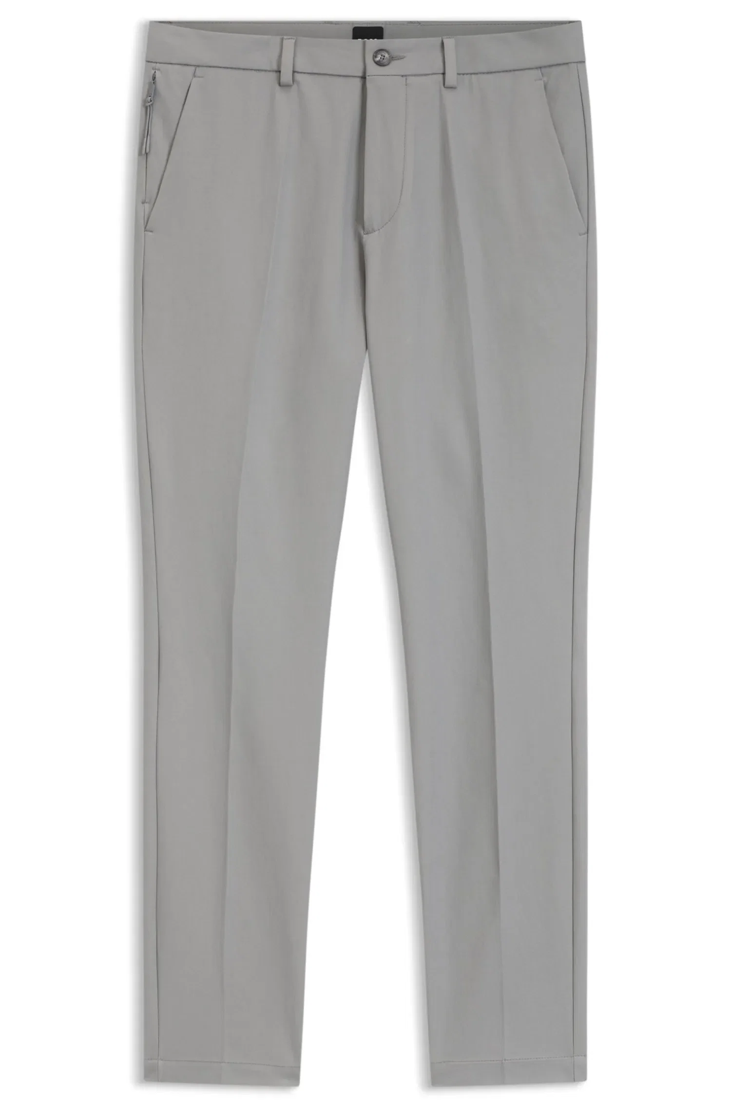 Calça Slim Fit Em Mistura De Algodão