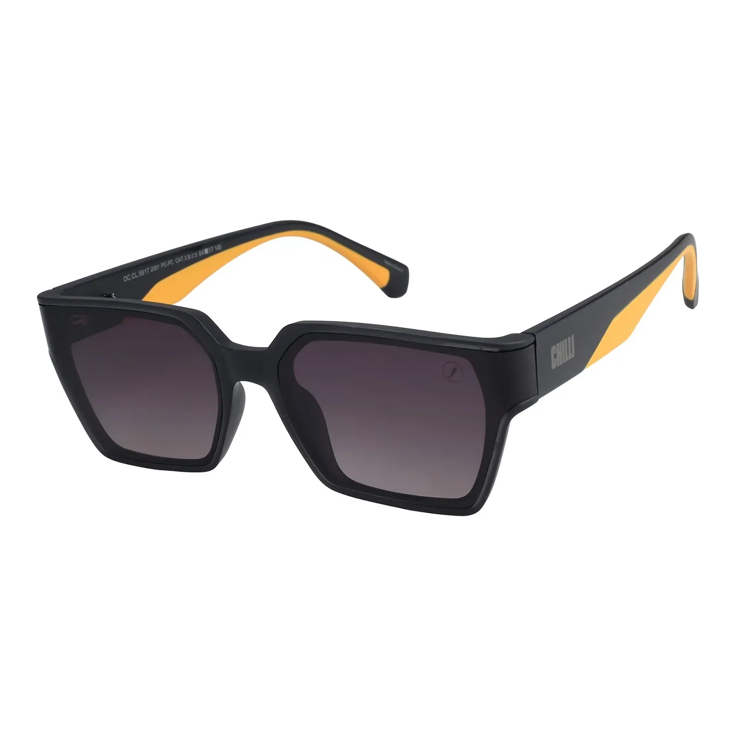 Óculos de Sol Masculino Bended Lenses Quadrado Degradê Preto — imagem 1