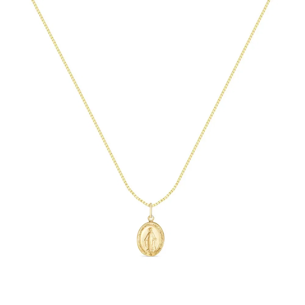 Pingente Medalha N.Sra das Graças em Ouro Amarelo 18k, 22.5mm — imagem 1