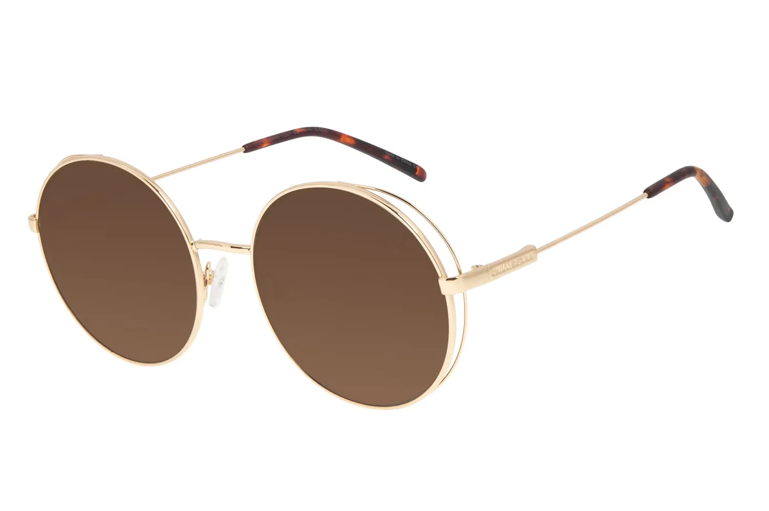 Óculos de Sol Feminino Chilli Beans Flap Dourado Banhado a Ouro — imagem 1