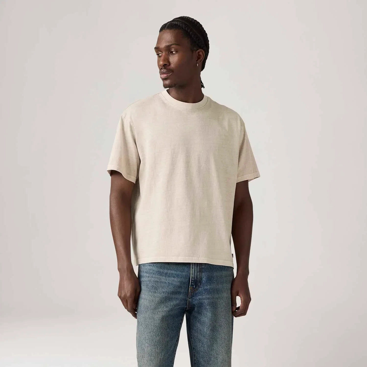 Camiseta Levi's® Cropped Manga Curta Off White
