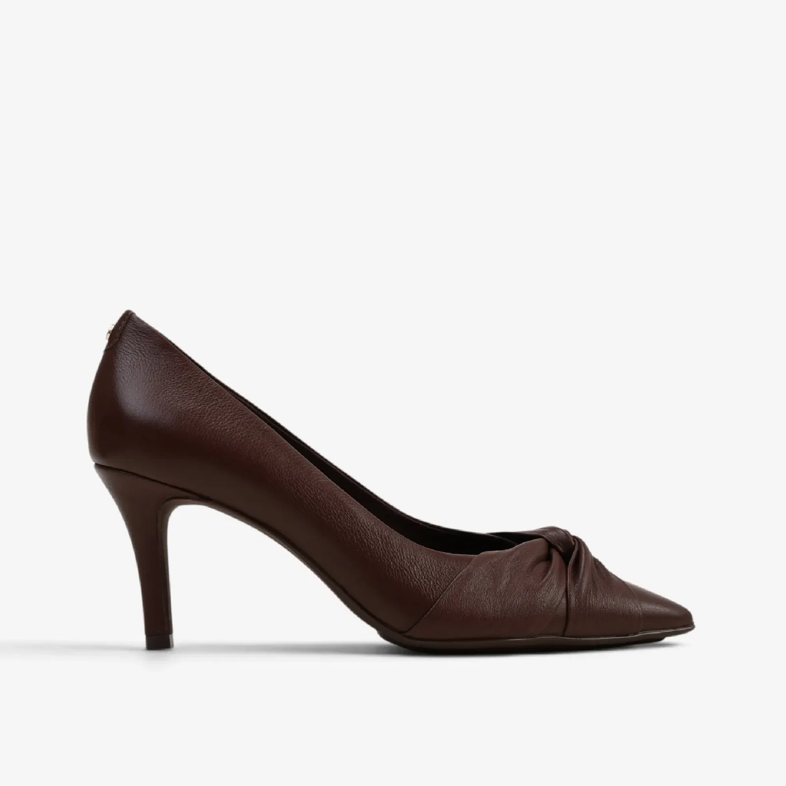 Scarpin Marrom Café Couro