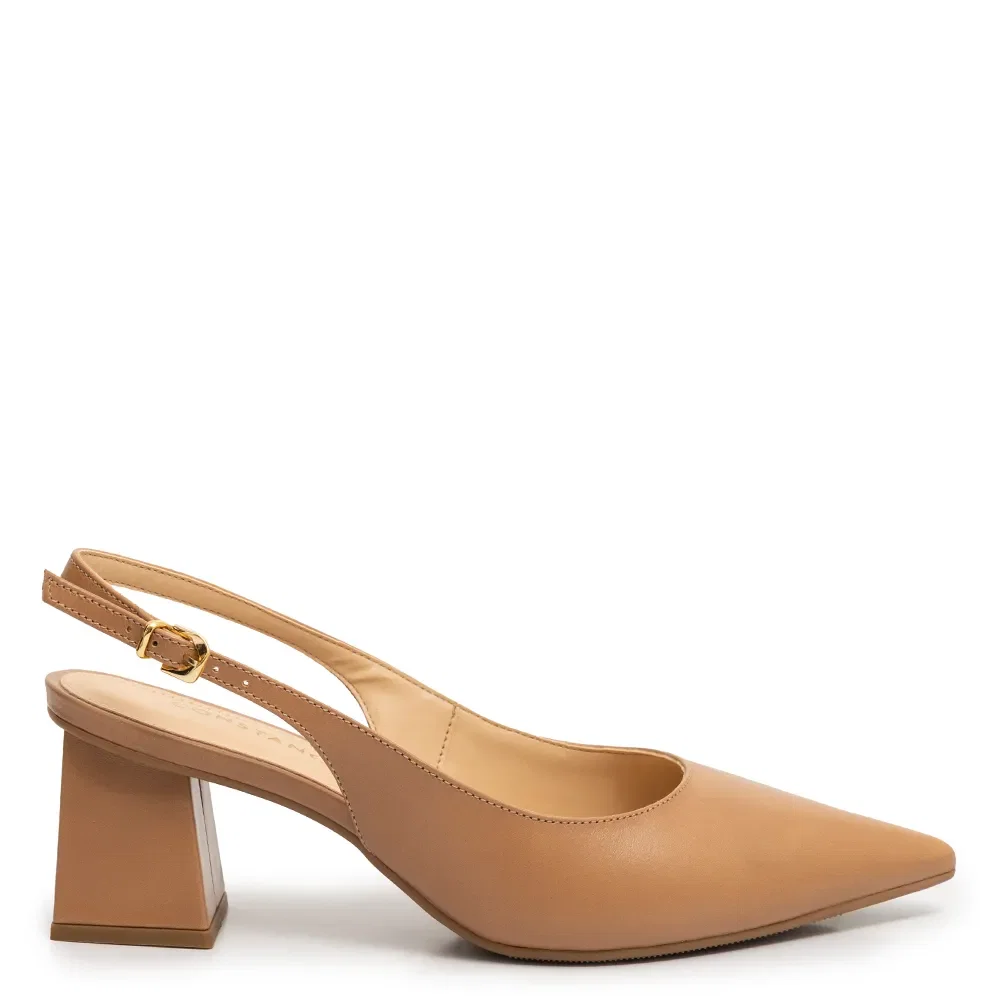 Scarpin Slingback Bege