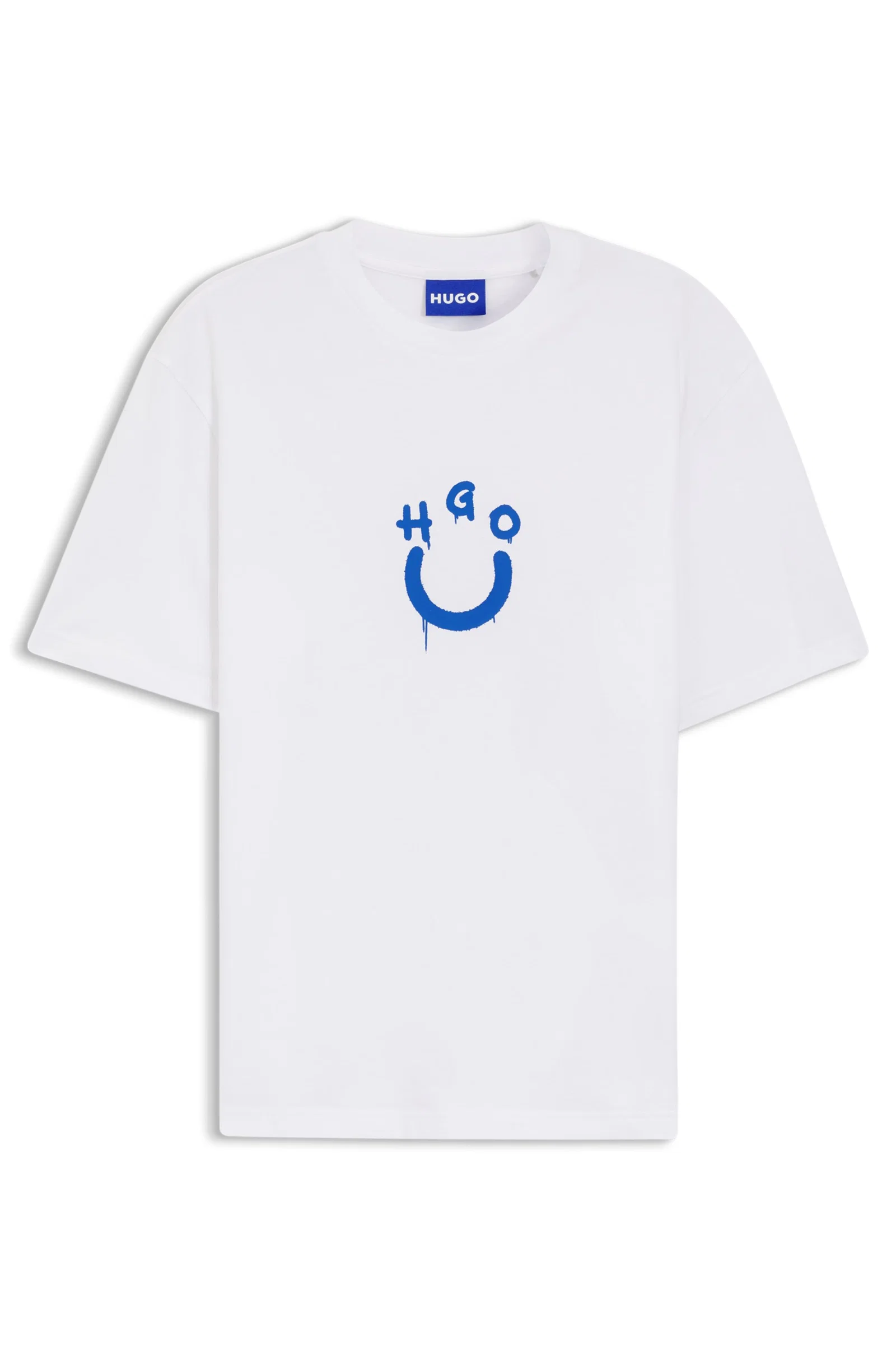 Camiseta Em Jersey De Algodão Com Logo Happy HUGO