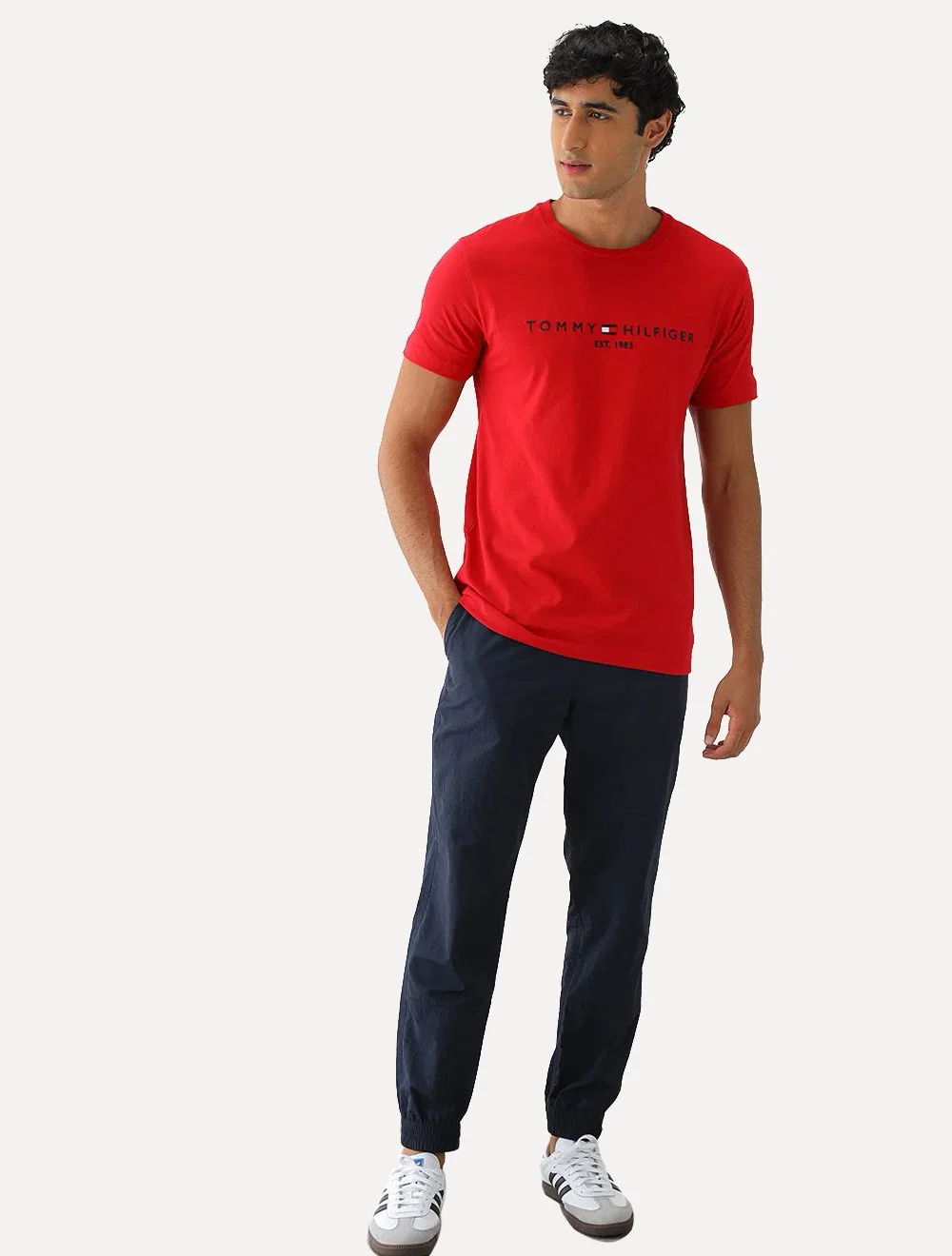 Camiseta Tommy Hilfiger Masculina Core Logo Vermelha — imagem 1