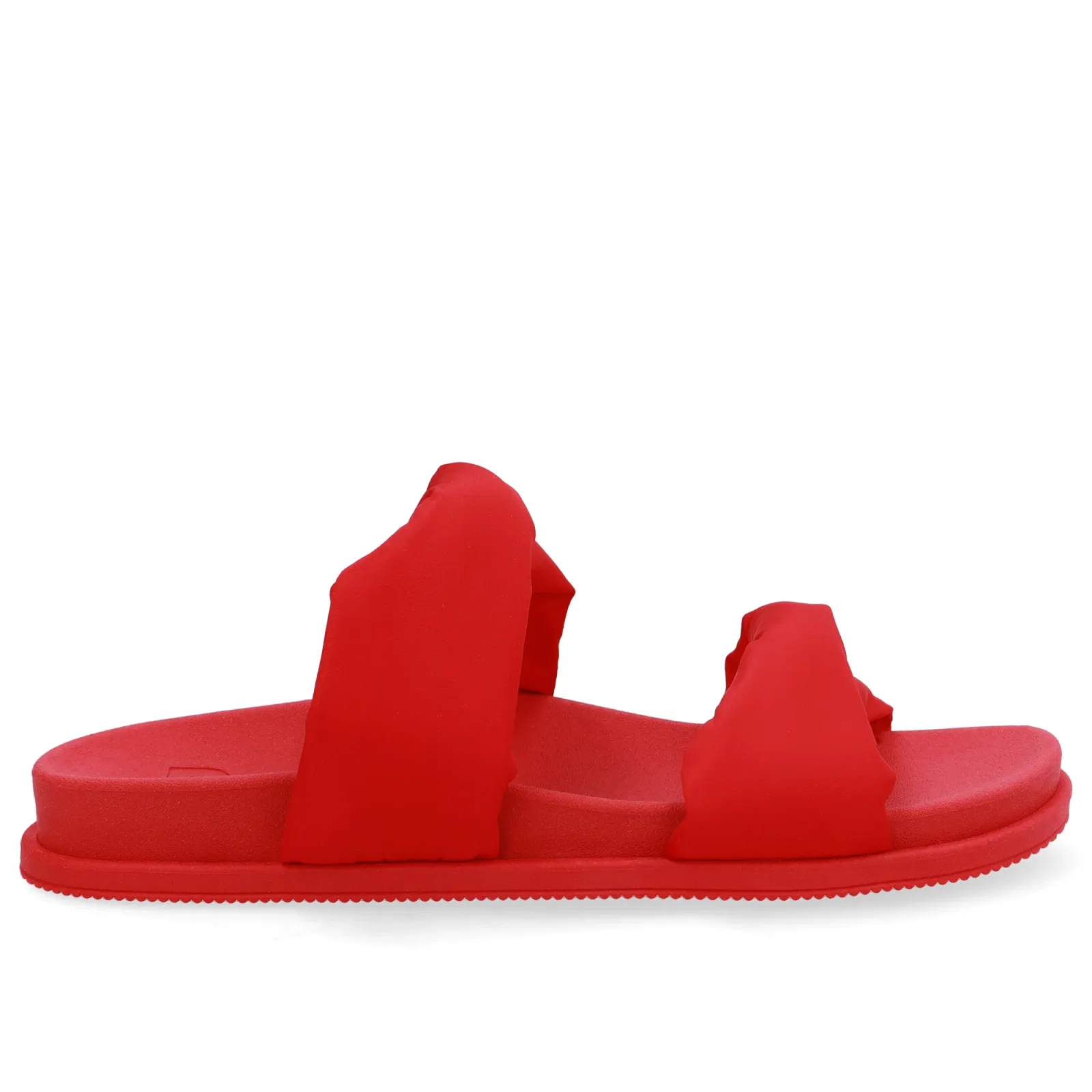 Slide Plataforma Poofy Vermelho Tecido — imagem 1