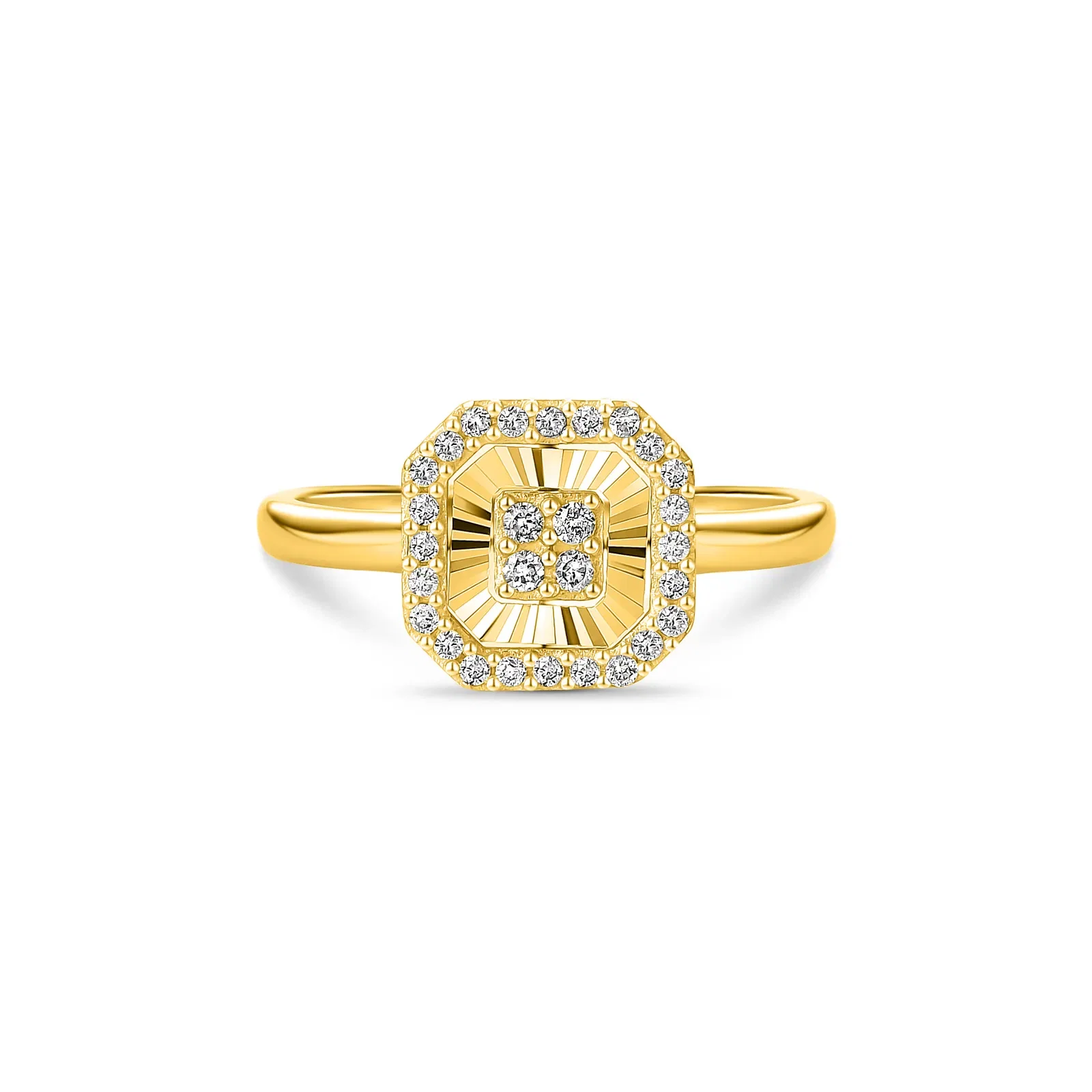 Anel Lumina II em Ouro Amarelo 18k com Diamantes 0,16 ct — imagem 1