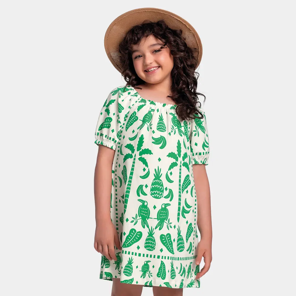 Vestido com estampa tropical — imagem 1