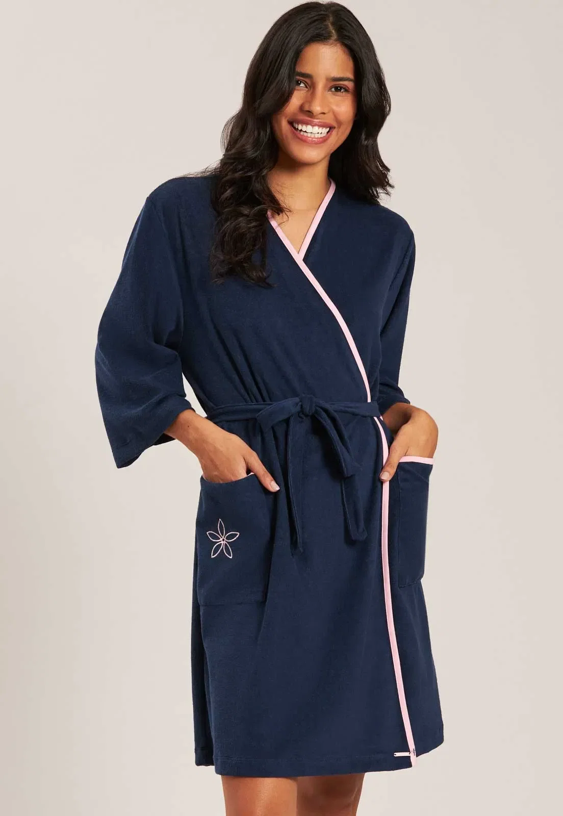 Robe Atoalhado Manga 7/8 Comfort Baunilha