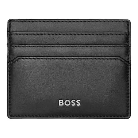 Porta Cartão Hugo Boss Couro Preto - Hlc403A