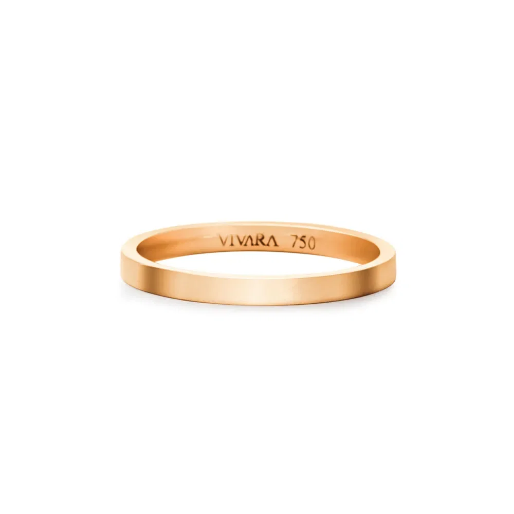 Aliança Honeymoon em Ouro Rosé 18k, 2mm — imagem 1