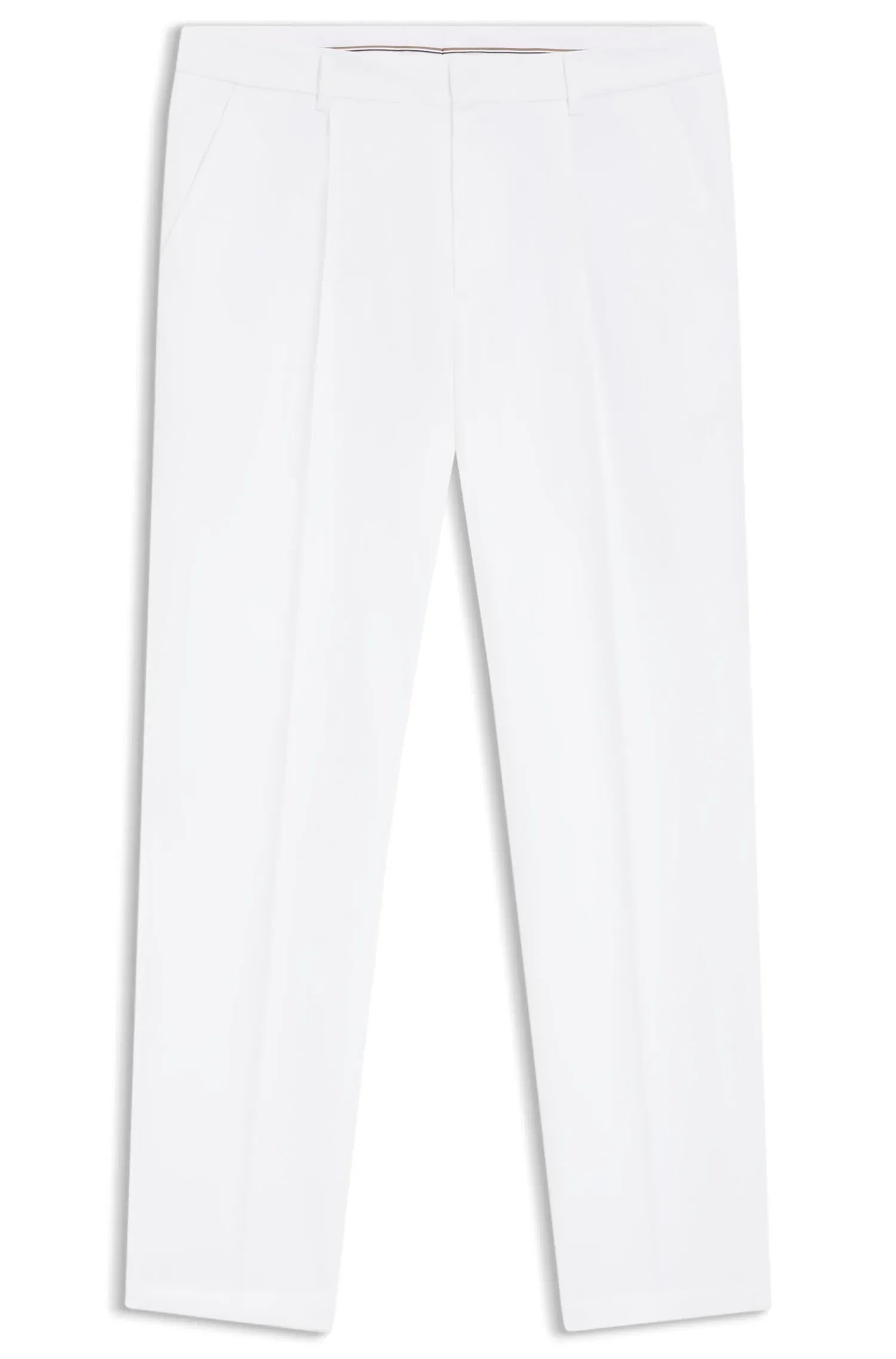 Calça Formal Em Mistura De Algodão