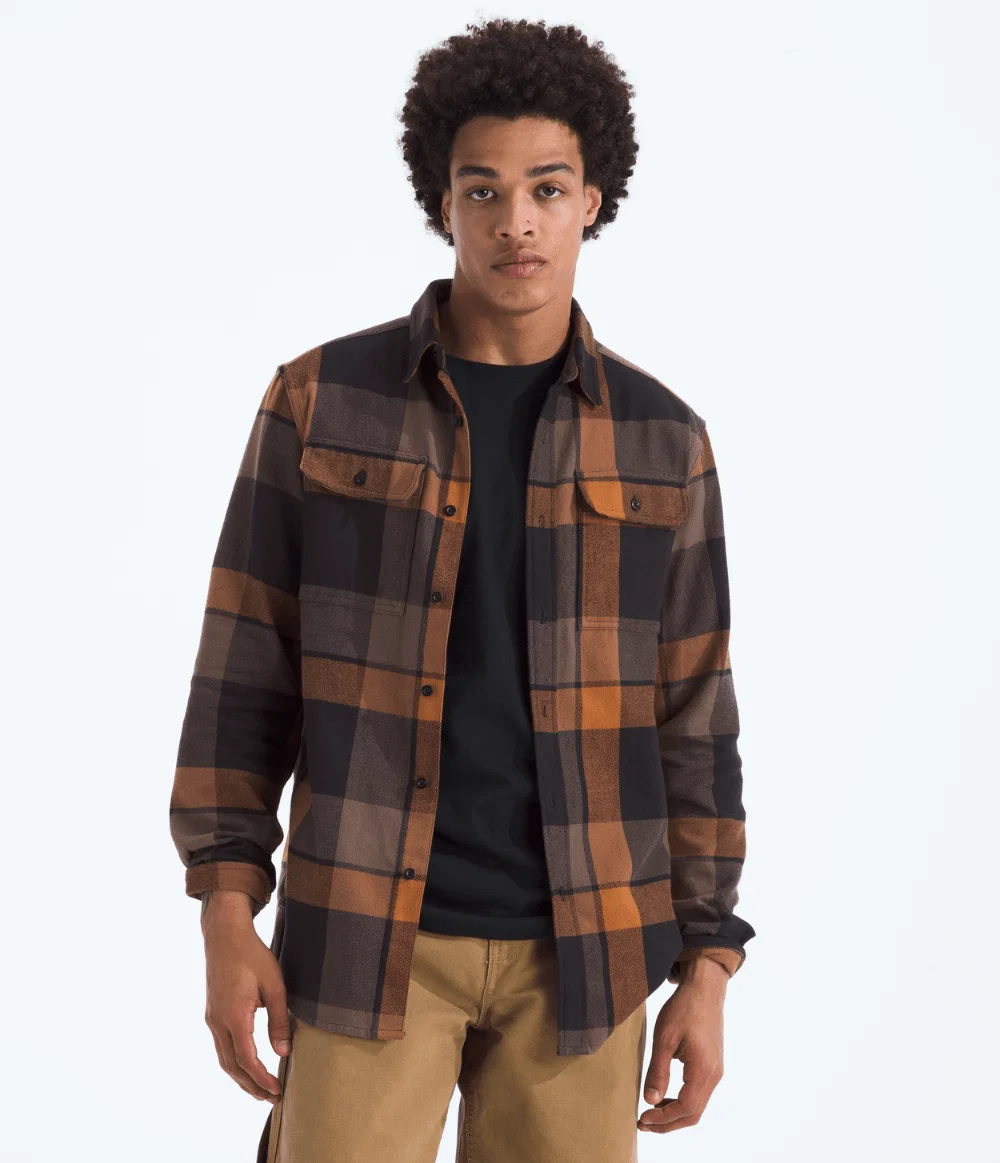 Camisa Masculina Arroyo Flannel Burnt Umber Plaid