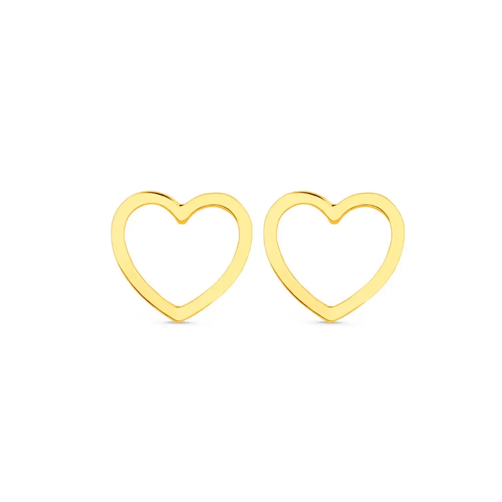 Brinco Teen Coração em Ouro Amarelo 18k — imagem 1