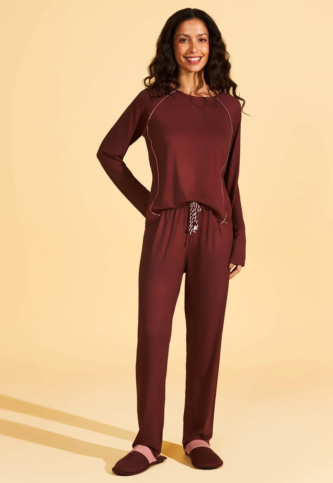 Pijama Longo de Viscose Stretch Recco — imagem 1
