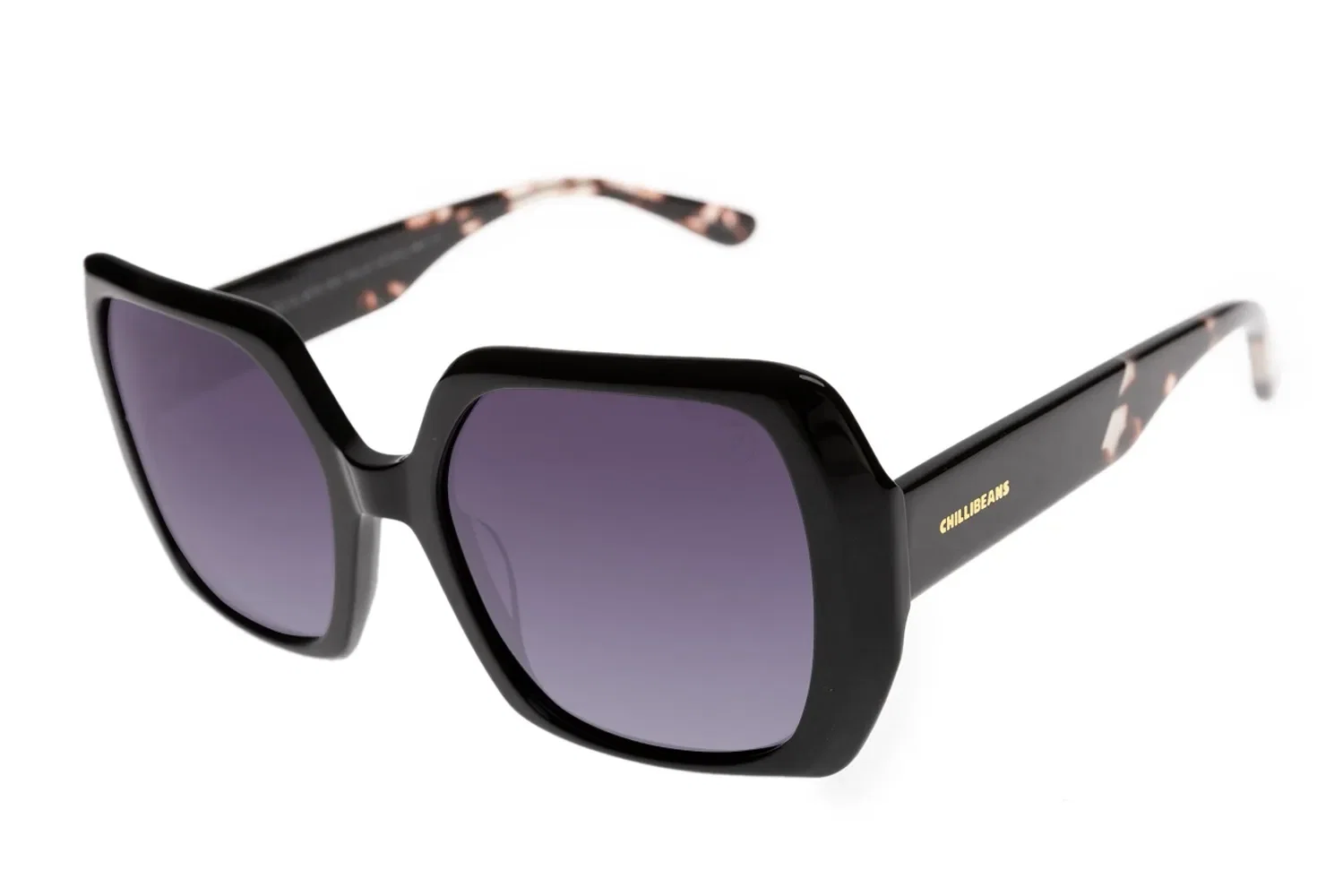 Óculos de Sol Feminino Chilli Beans Quadrado Degradê Preto — imagem 1