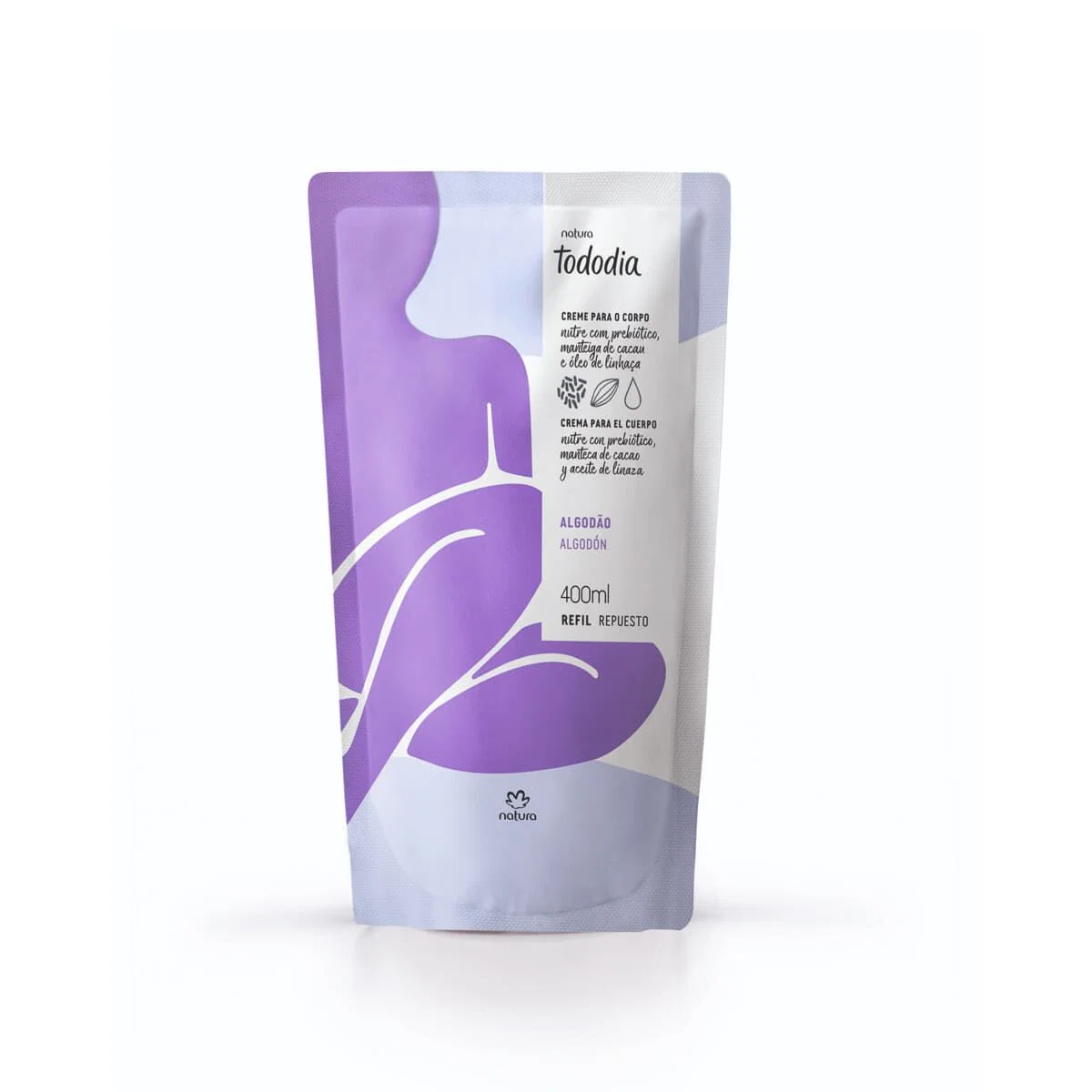 Refil Creme Desodorante Nutritivo para o Corpo Tododia Algodão 400 ml