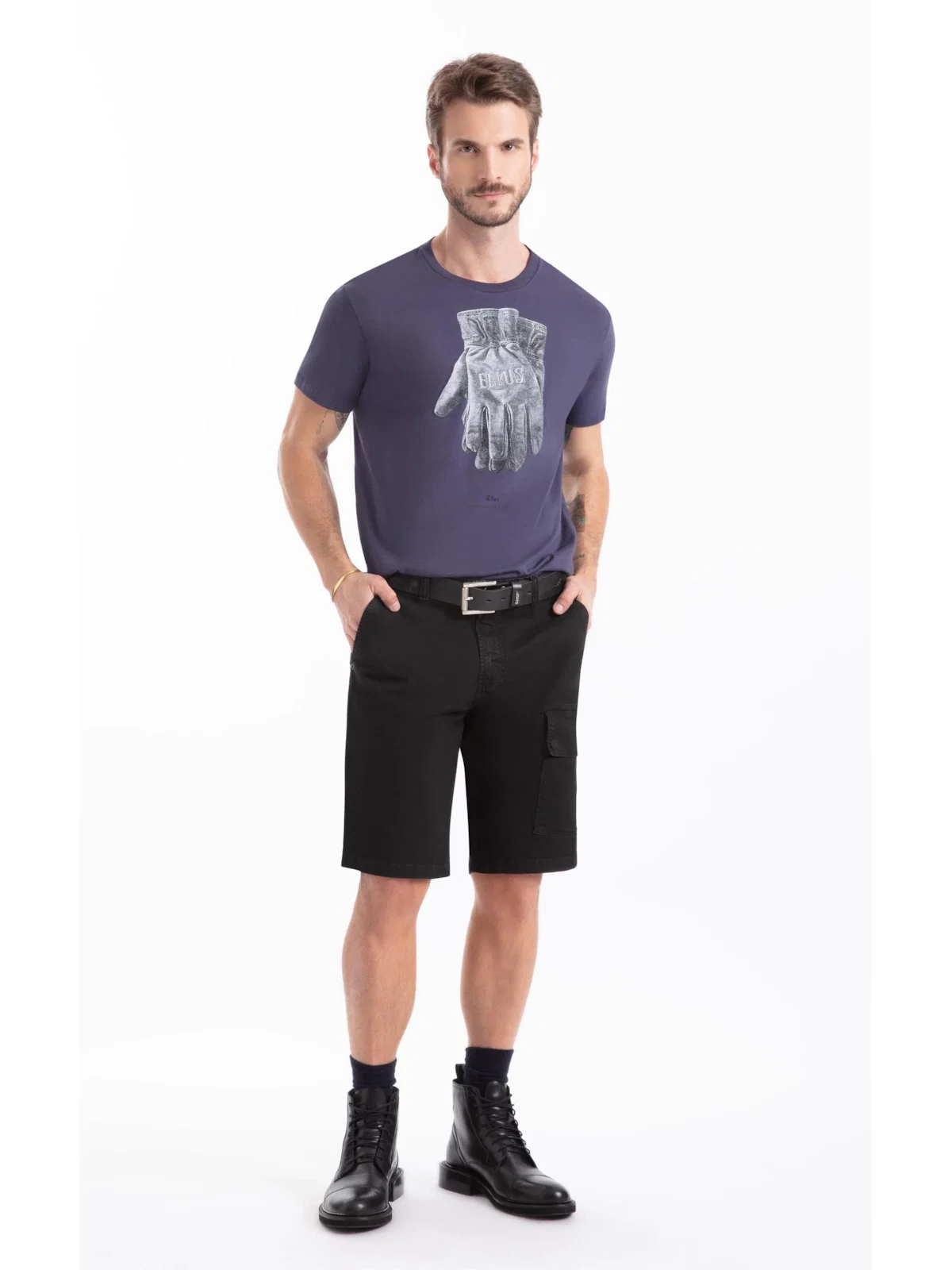 T-Shirt Ellus Gloves Classic Purple Blue — imagem 1