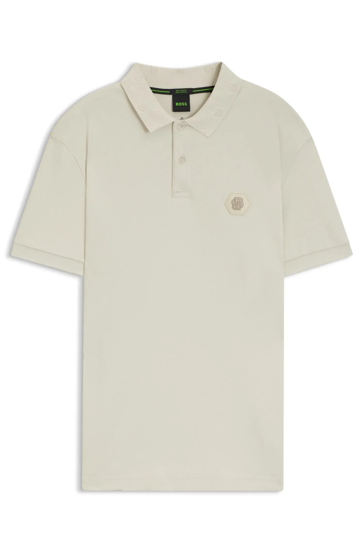 Polo Em Algodão Pima Com Monograma Double B