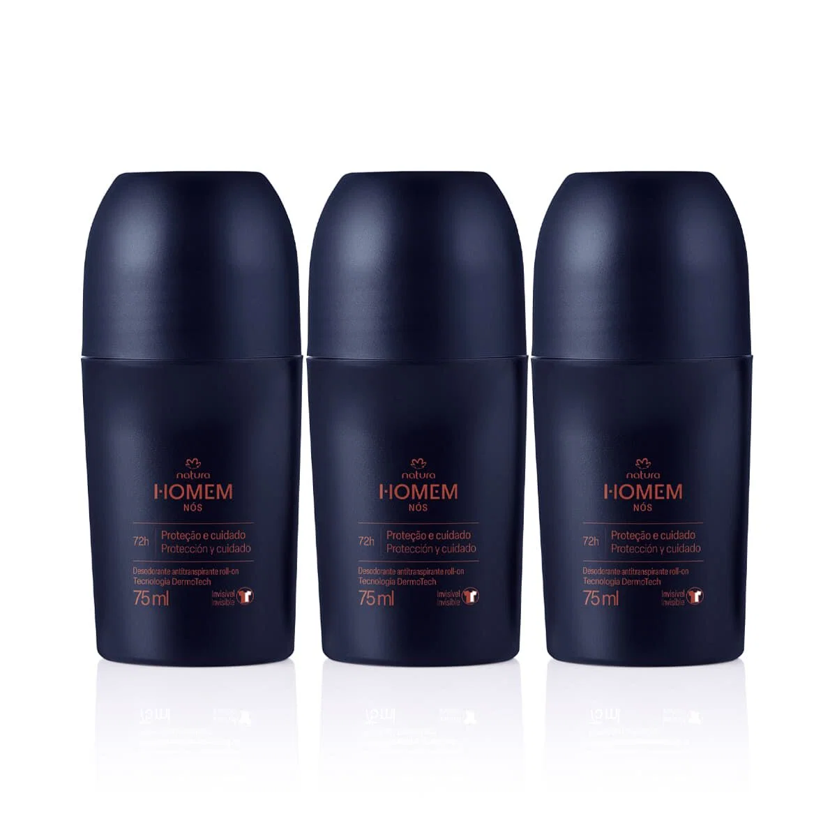 Kit Desodorante Antitranspirante Roll-on Natura Homem Nós (3 unidades)