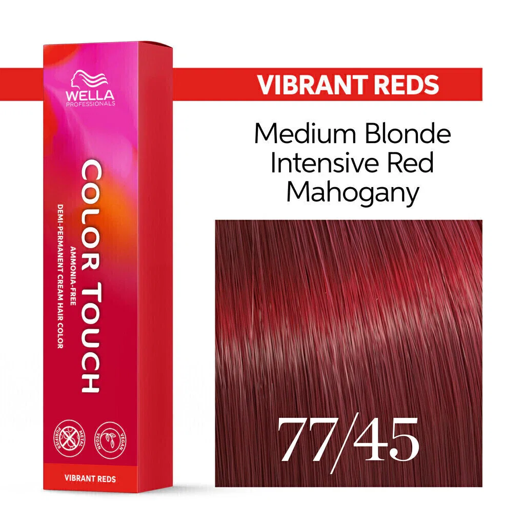 Tonalizante Wella Color Touch 77/45 Louro Médio Intenso Vermelho Acaju