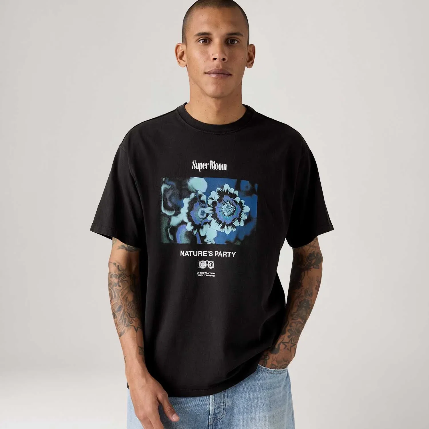 Camiseta Levi's® Vintage Graphic Preta Manga Curta