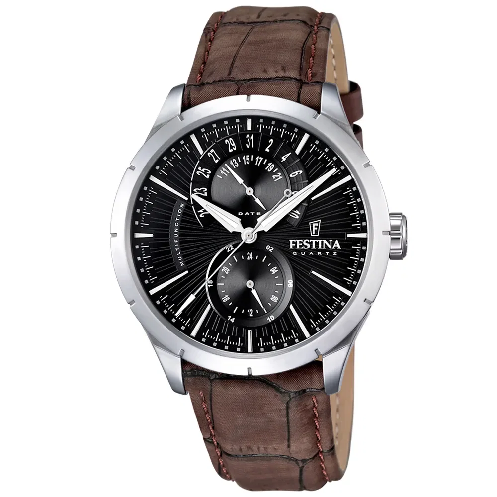 Relógio Festina Masculino em Couro Marrom F16573-4