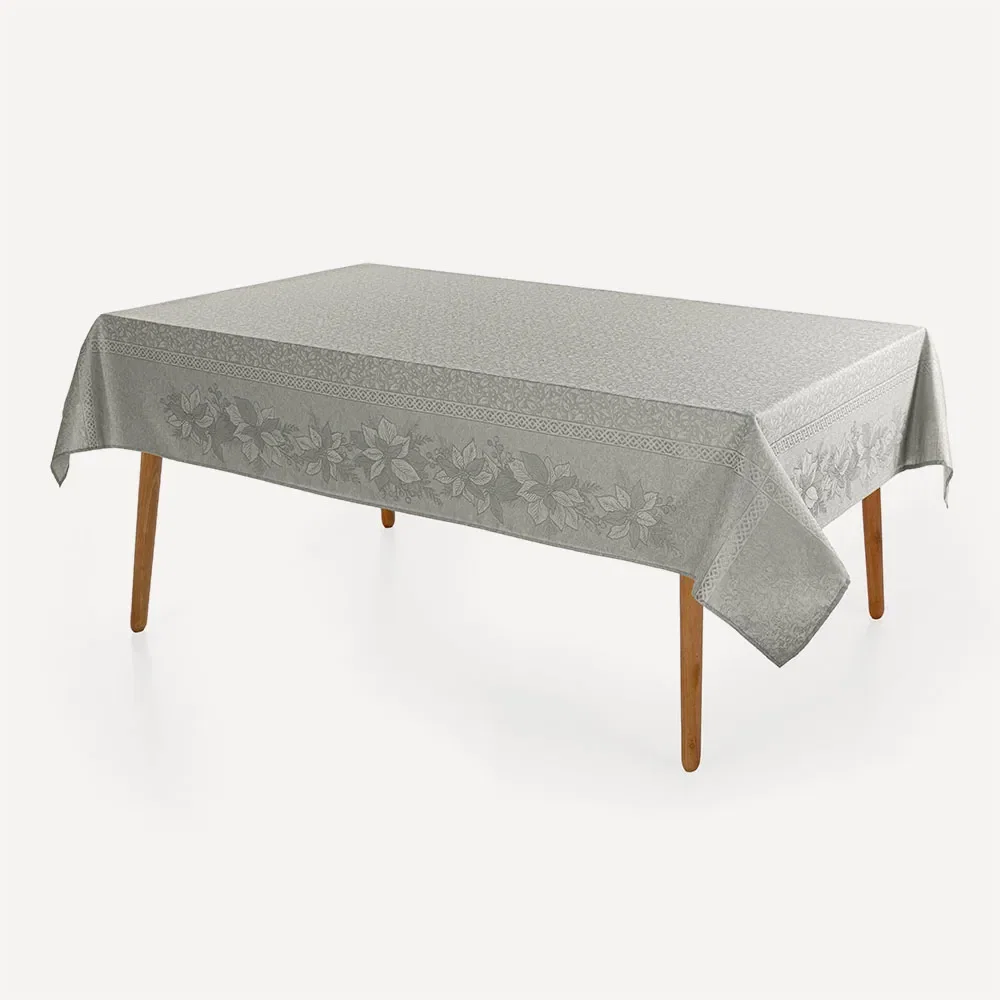 Toalha de Mesa Retangular 6 Lugares Flor Estrela Cinza Névoa — imagem 1