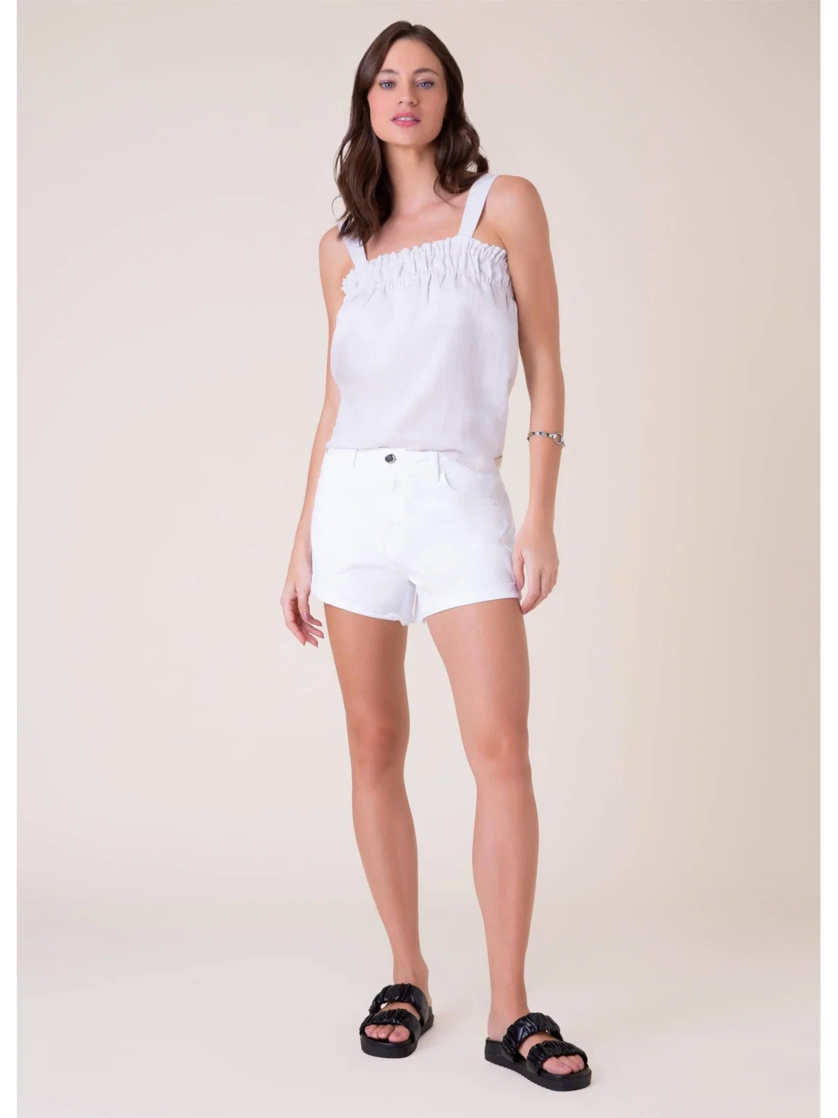 Bermuda Anitta White Denim Branco — imagem 1