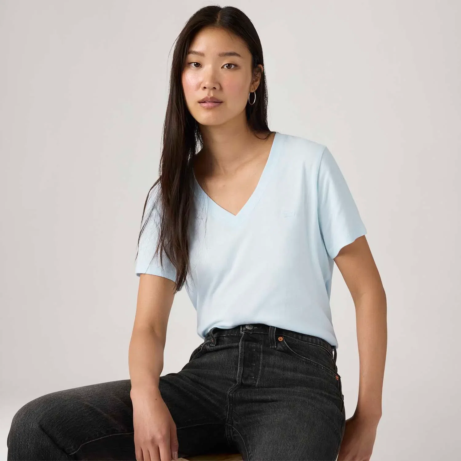 Camiseta Levi's® Favorite Graphic Azul Claro Manga Curta — imagem 1