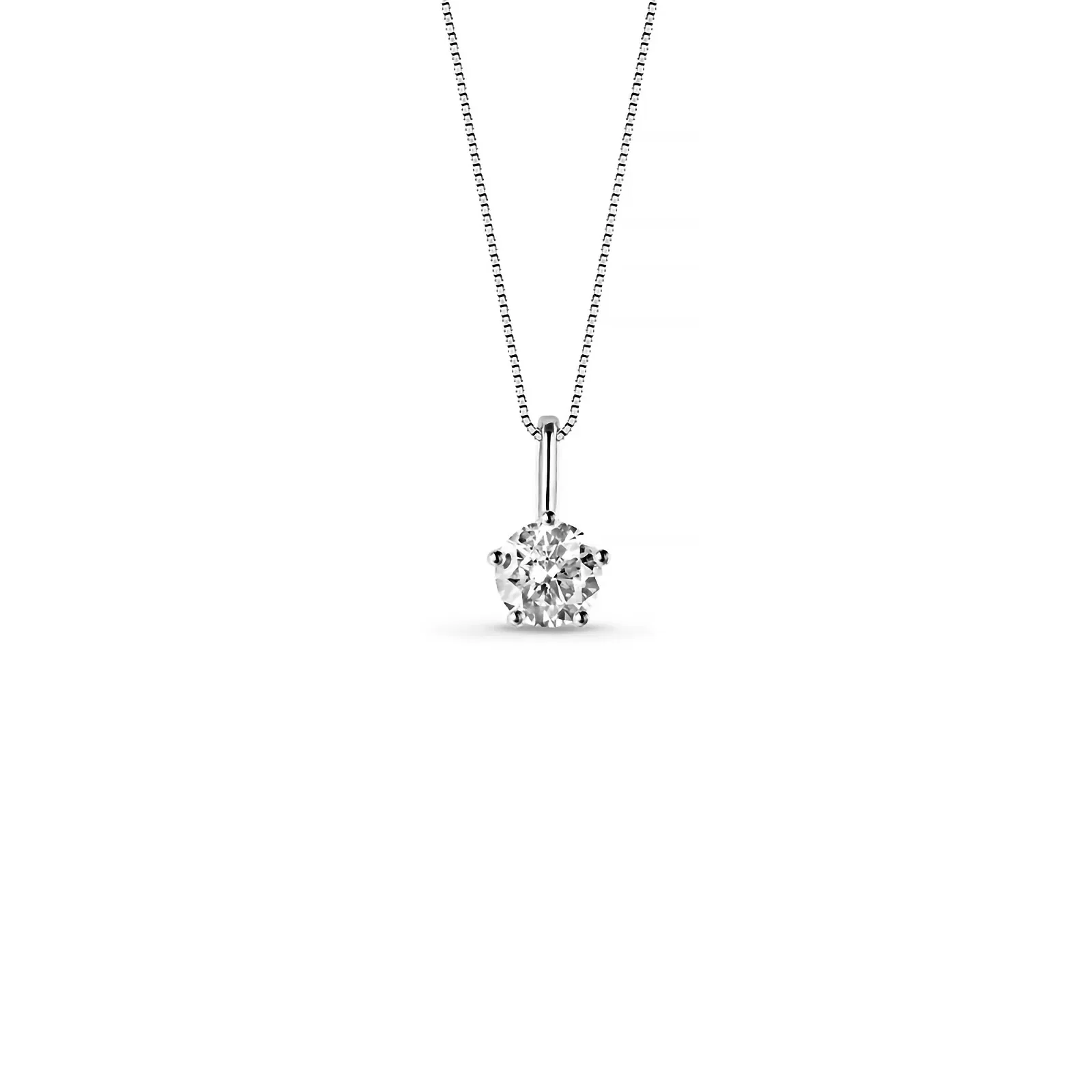 Pingente Solitário Cielo em Ouro Branco 18k com 0,50ct de Diamante de Laboratório