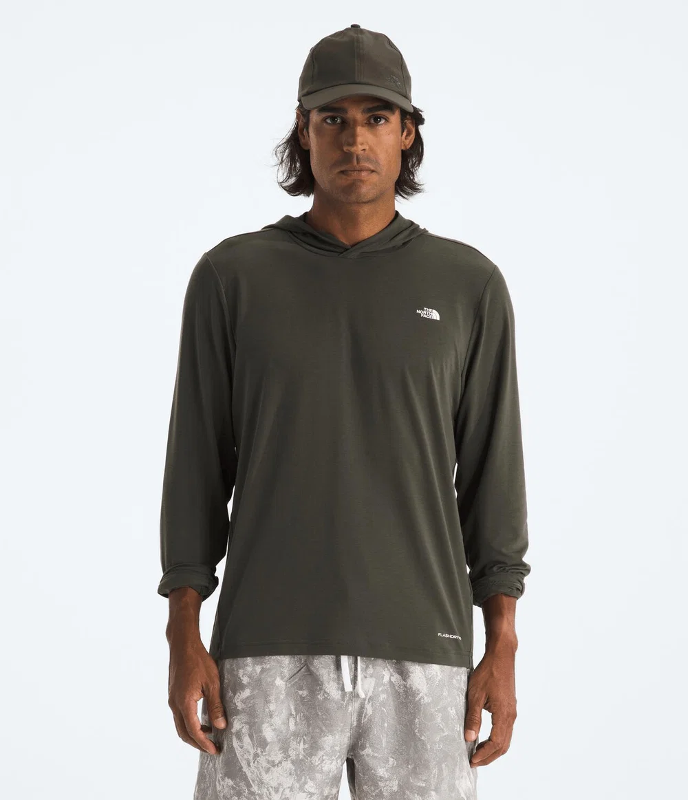 Camiseta Masculina Adventure Sun Hoodie New Taupe Green