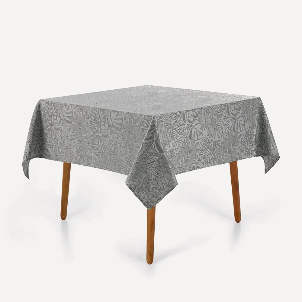 Toalha de Mesa Quadrada 4 Lugares Essencia Cinza Mescla